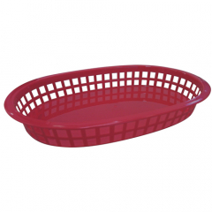 Oval Serving Basket 27.5cm Red