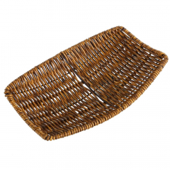 Rectangular Polypropylene Natural Brown Basket