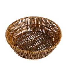 Round Polypropylene Natural Brown Basket