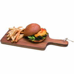 Acacia Wood Bread Board with Handle 400x155mm