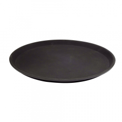 Tray Round Non Slip Black F/Glass Caterrax 350mm