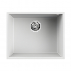 Elleci Keratec Undermount 105 Single Bowl White