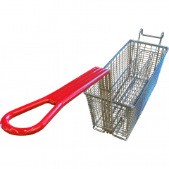3 Segment Fry Basket Red Handle