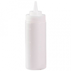 Wide Mouth Squeeze Bottle with Measure 355ml Clear