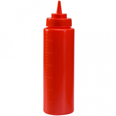 Wide Mouth Squeeze Bottle - 680ml Red