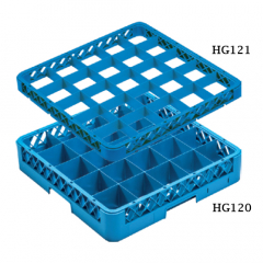 Pro.equip Glass Rack 25 Compartment 500x100mm Blue