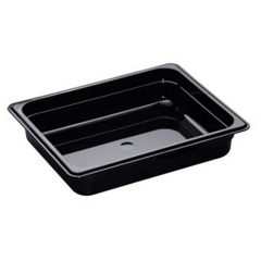 Food Pan Polycarbonate 1/2 Size 100mm Black