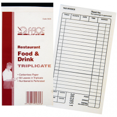 Triple Food/Drink Restaurant Docket Book