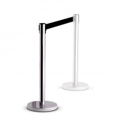 Single Pole 2 Way Queue Divider Black Tape 