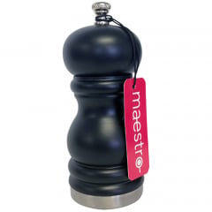 Maestro Pepper Mill Matte Black Stainless Steel Base 115mm