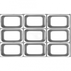 Pro.cooker Stainless Steel GN 1/9 Steam Pan