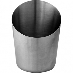 Stainless Steel Serving Cup with angled top