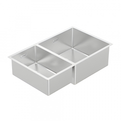 B&F DIM715R10RH Diamond RH Double Bowl 400x250 & 400x210mm