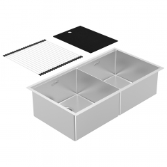 B&F Designer Prep Centre ITB400D Twin Bowl with Accessories