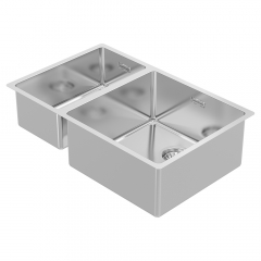 B&F BDM670R Double RH Fabricated Bowl 200mm/400mm