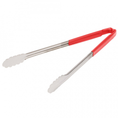 Tongs red handle 16in