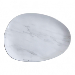 Accolade Melamine Egg Shaped Platter 41x31cm Marble