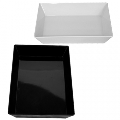 Delta Melamine Rectangular Bowl (Black or White)