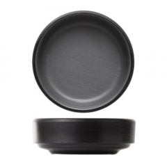 Coucou Melamine Round Sauce Dish Black and Grey 76mm