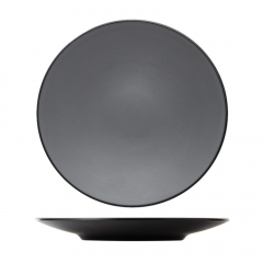 Coucou Melamine Round Plate Black and Grey 230mm
