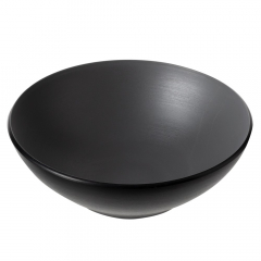 Coucou Melamine Round Bowl Black and Grey 210mm