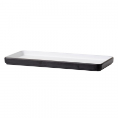 Coucou Melamine Rectangle Plate Black and White 500mm