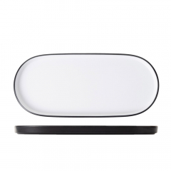 Coucou Dual Colour Melamine Oblong Plate