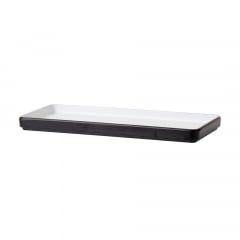 Coucou Melamine Rectangle Plate Black and White 290mm
