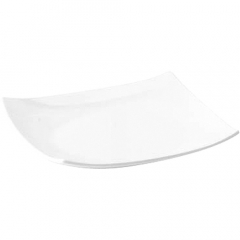 Melamine Square Curved Platter 35cm White