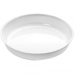 Melamine White High sided Round Plate 23cm