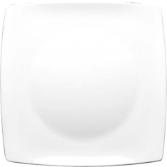 Melamine Square Curved Platter 45cm White