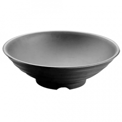 Melamine Black Wide Bowl 34cm