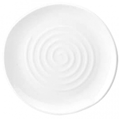 Melamine Swirl Round Plate 40.6cm White