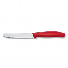 Tomato Sausage Knife Red Handle