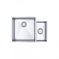 B&F DEC620L Fabricated 1.2mm Dbl Bowl Waste & Over