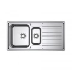B&F OMB125 Omega Double Bowl Sink & Drainer Reversible