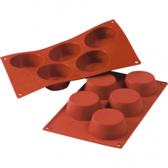 Silikomart 5 Cup Silicone Muffin Pan