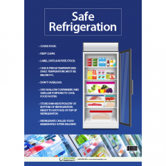 Food Safety Poster Safe Refrigeration A3