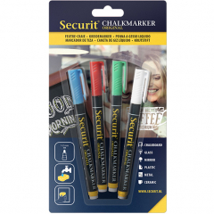 Securit Small Liquid Chalkmarker Set of 4