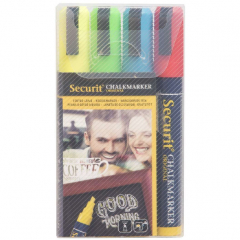 Securit Medium Liquid Chalkmarker Set of 4 Colours