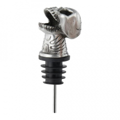 Barmaster Pewter Plated Skull Freeflow Pourer