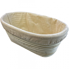 Proving Basket Oval Rattan/Cotton 250mm x 130mm