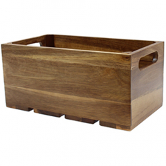 Tablecraft Wooden Crate 1/3 GN Acacia Wood 159mmH