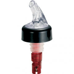 30ml Pourer with collar Clear/Red