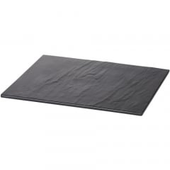 Melamine Faux Slate Platter - Medium Black