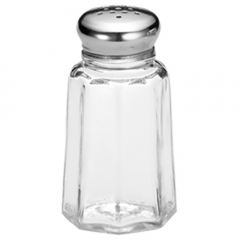 Salt/Pepper Shaker Paneled 30ml Glass