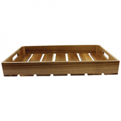 Tablecraft Wooden Crate 1/1GN Acacia Wood 70mmH
