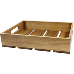 Tablecraft Wooden Crate 1/2GN Acacia Wood 70mmH