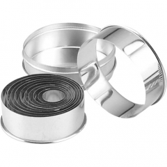 Round Cutter Set Plain Tin 