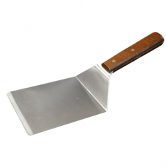 Wooden Handled Stainless Steel Burger Turner